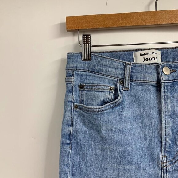 Reformation Jeans Women's High & Skinny Stretch Crop in Barbados‎ Jeans Size 28 - Picture 3 of 12